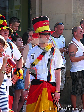 Excited German public after the football world cup victory Editorial Stock Photo