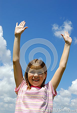 Excited Girl Stock Photo