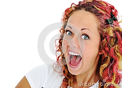 Excited girl Stock Photo