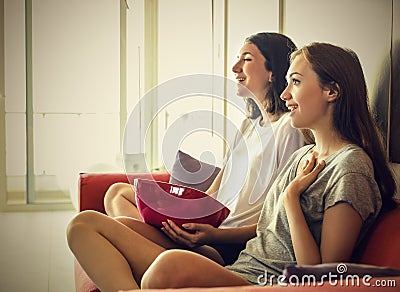 Excited girls Stock Photo