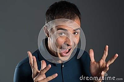 Excited Mature Man Stock Photo