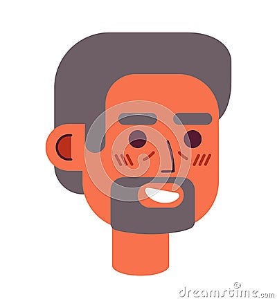 Excited senior guy 2D vector avatar illustration Vector Illustration