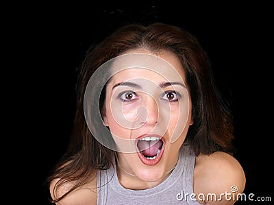 Excited woman Stock Photo