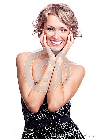 Excited woman Stock Photo