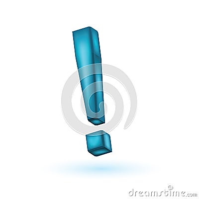 ! Exclamation mark 3D Stock Photo