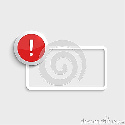 Exclamation mark icon. Vector Illustration