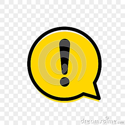 Exclamation mark of warning attention vector icon Vector Illustration