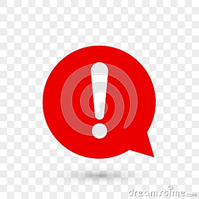 Exclamation mark warning attention vector icon Vector Illustration