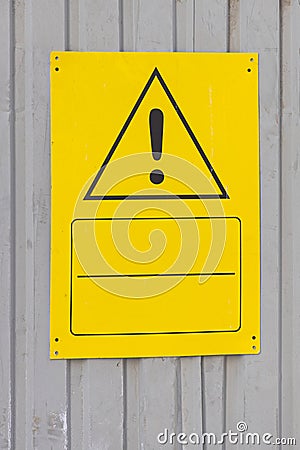 Yellow Warning Exclamation Stock Photo
