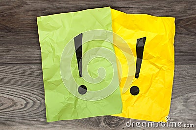 Exclamation marks Stock Photo