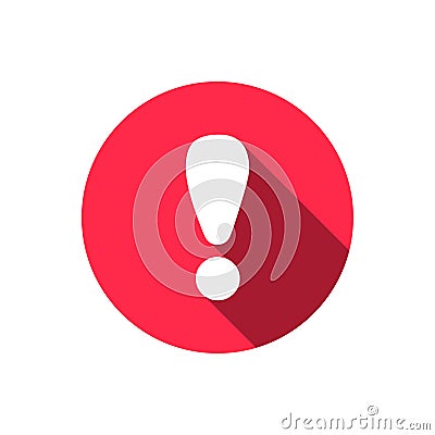 Exclamation vector icon attention logo warning speech bubble important round mark for graphic design, logo, web site, social Vector Illustration