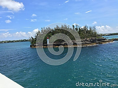 Excluded Island off Bermuda Waters Stock Photo