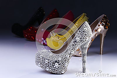 Exclusive beautiful and modern shoes Stock Photo