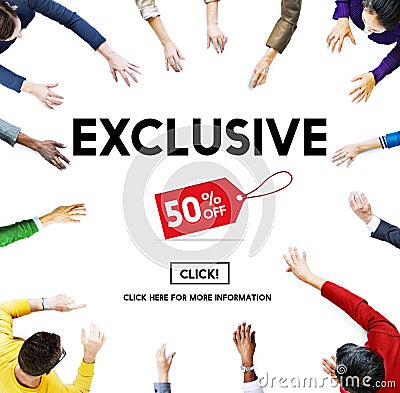 Exclusive Discount Limited Luxury Offer Private Concept Stock Photo