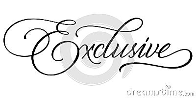 EXCLUSIVE hand lettering (vector) Vector Illustration