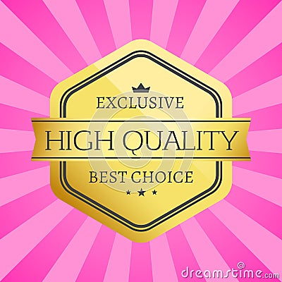 Exclusive High Quality Best Choice Golden Label Vector Illustration