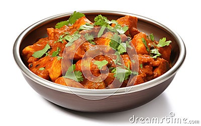 Exclusive Indian Culinary Creation on White Background Stock Photo