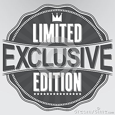 Exclusive limited edition retro label, vector illustration Vector Illustration