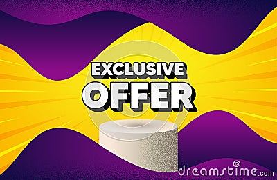 Exclusive offer. Sale price sign. Vector Vector Illustration