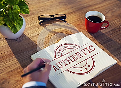 Exclusive Premium Quality Authentic Product Guaranteed Concept Stock Photo