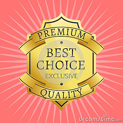 Exclusive Premium Quality Best Golden label guarantee Vector Illustration