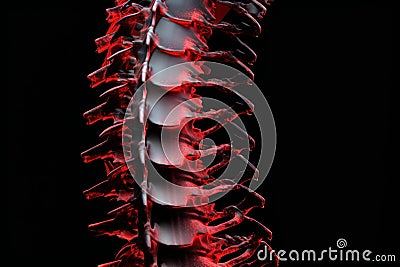Excruciating Spine pain. Generate Ai Stock Photo