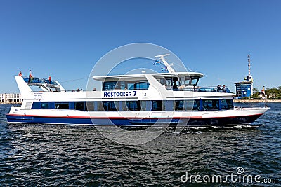 Excursion boat ROSTOCKER 7 Editorial Stock Photo