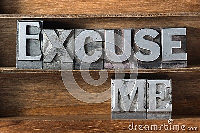 Excuse me tray Stock Photo