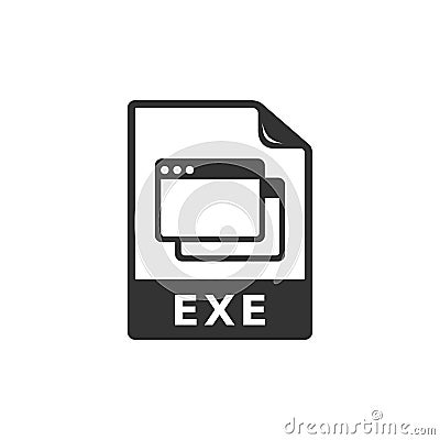 BW icon - Executable file format Vector Illustration