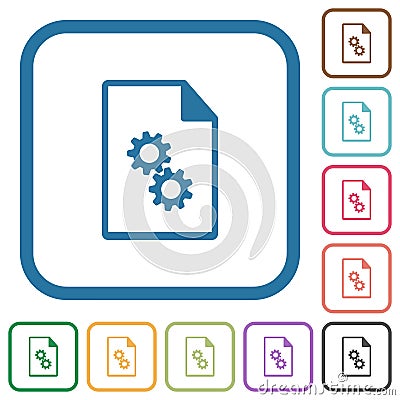 Executable file simple icons Stock Photo