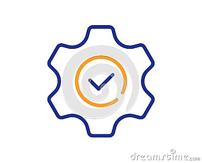 Execute line icon. Approved service sign. Vector Vector Illustration