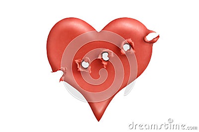 Executed heart 1 Stock Photo