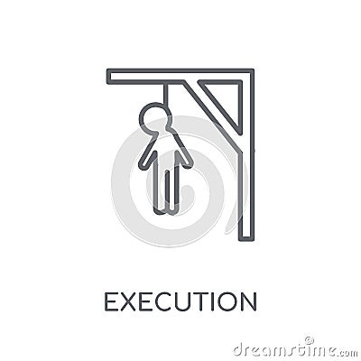 execution linear icon. Modern outline execution logo concept on Vector Illustration