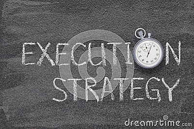 Execution strategy watch Stock Photo