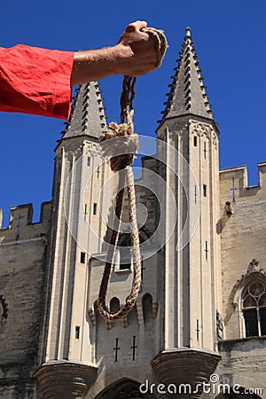 Executioner with a noose Stock Photo