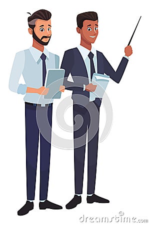 Executive businessmen cartoon Vector Illustration
