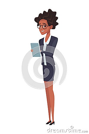 Executive businesswoman cartoon Vector Illustration