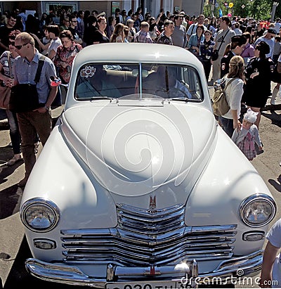 Soviet executive car sedan fastback GAZ-M20 Pobeda (Victory) Editorial Stock Photo