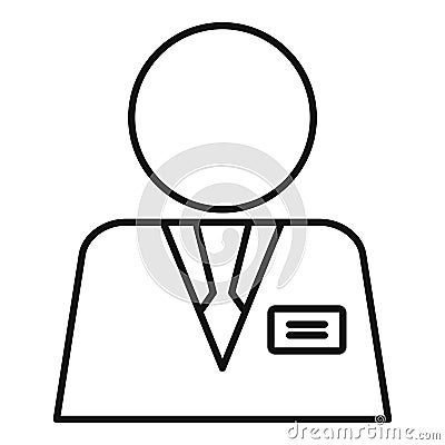 Executive manager icon, outline style Vector Illustration