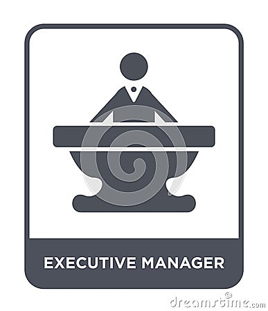 executive manager icon in trendy design style. executive manager icon isolated on white background. executive manager vector icon Vector Illustration