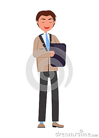 Executive Manager Isolated, Professional Employer Vector Illustration