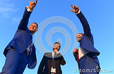 Executives take a walk outside. Business, confidence and teamwork Stock Photo