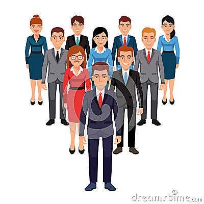 Executives team. Leadership concept Vector Illustration