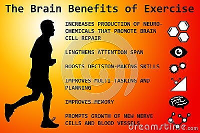 Exercise benefits Stock Photo