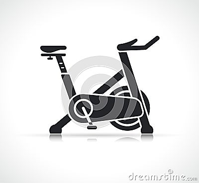 Exercise bike machine icon isolated Vector Illustration