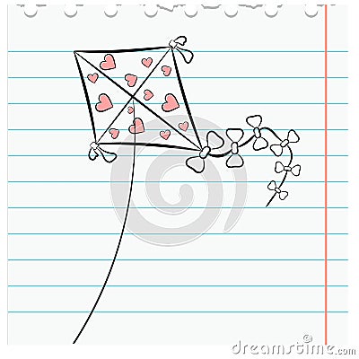 Exercise book leaf Vector Illustration