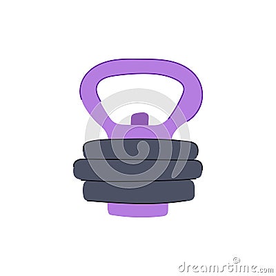 exercise fitness kettlebell cartoon vector illustration Vector Illustration