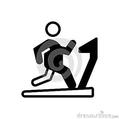 Black solid icon for Exercise, gym and fitness Vector Illustration