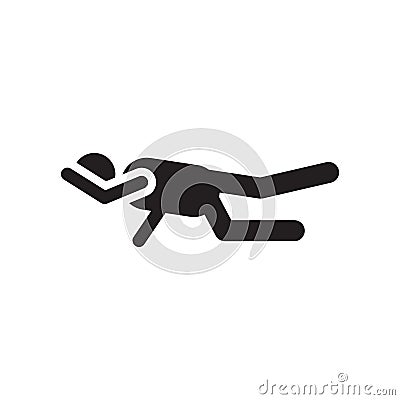 Exercise icon vector sign and symbol isolated on white background, Exercise logo concept Vector Illustration