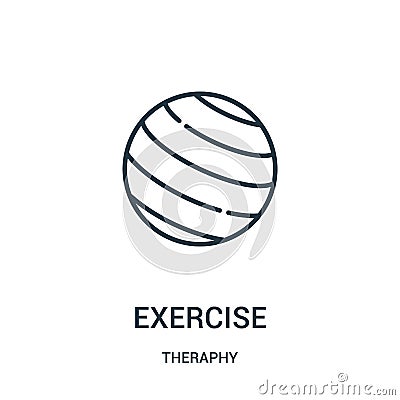 exercise icon vector from theraphy collection. Thin line exercise outline icon vector illustration Vector Illustration